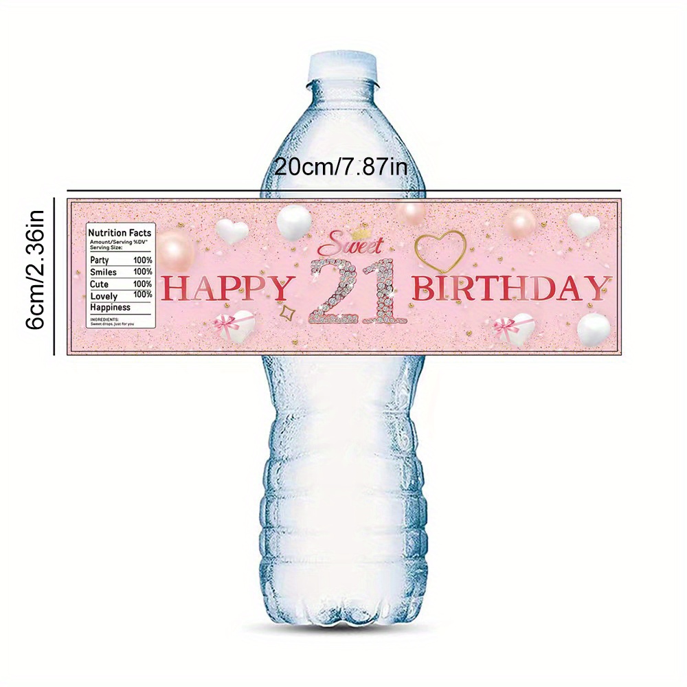 Spot Birthday Party Water Bottles Special Mineral Water Temu