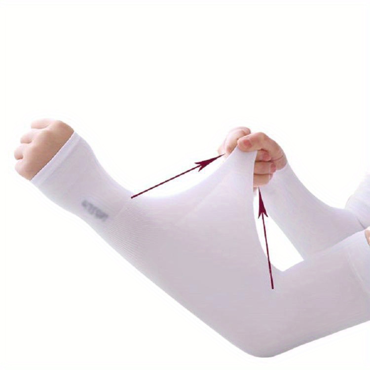 Ice Sliky Fiber Fabric Sleeve Covers - & Heat Reduction, Breathable Stretch Fit for Men & Women, Summer Outdoor Activities like Driving, Fishing, and Sports - Black, Fishing Gear Essentials, Flexible Arm Coverage