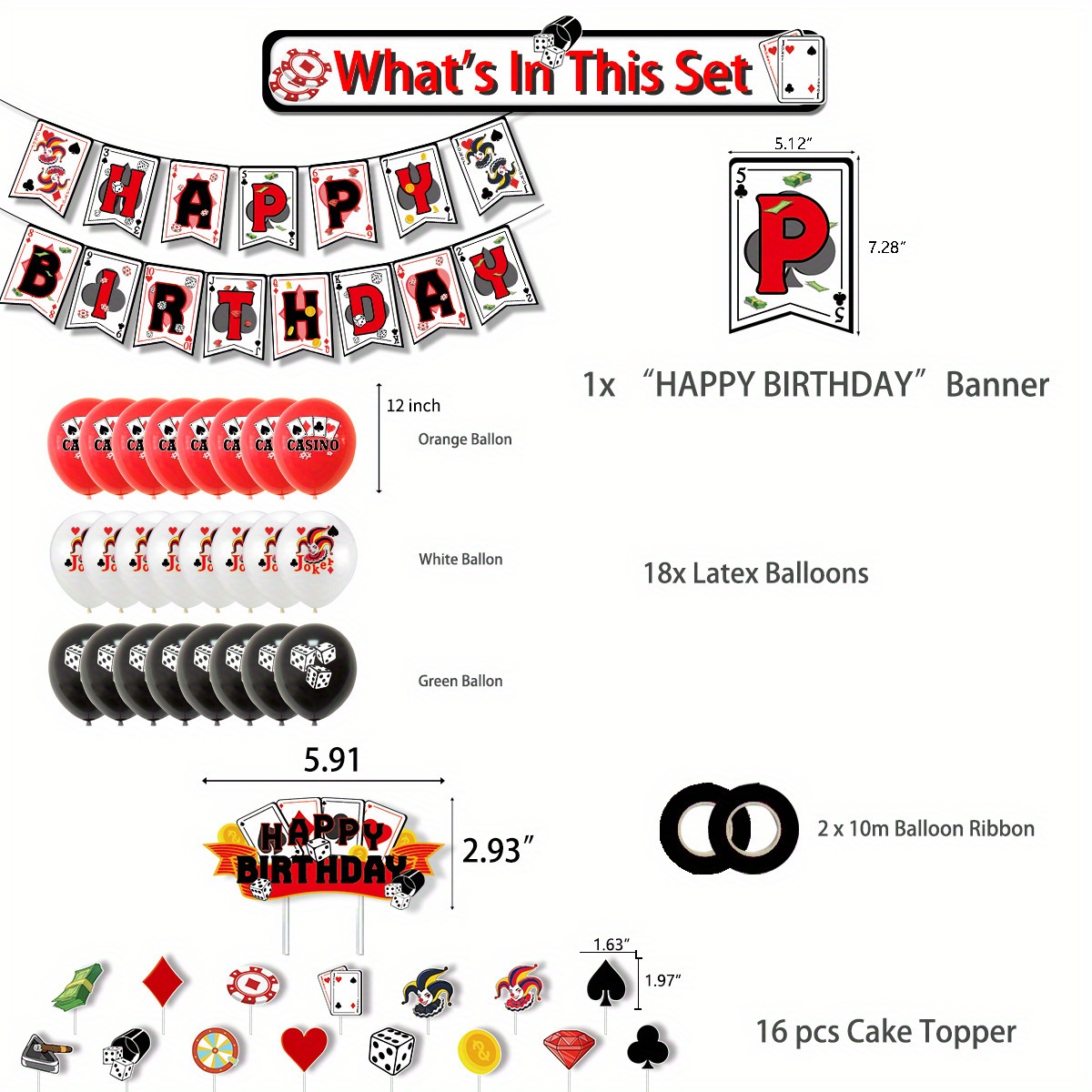 Casino Party Decoration Supplies, Casino Theme Party Decorations