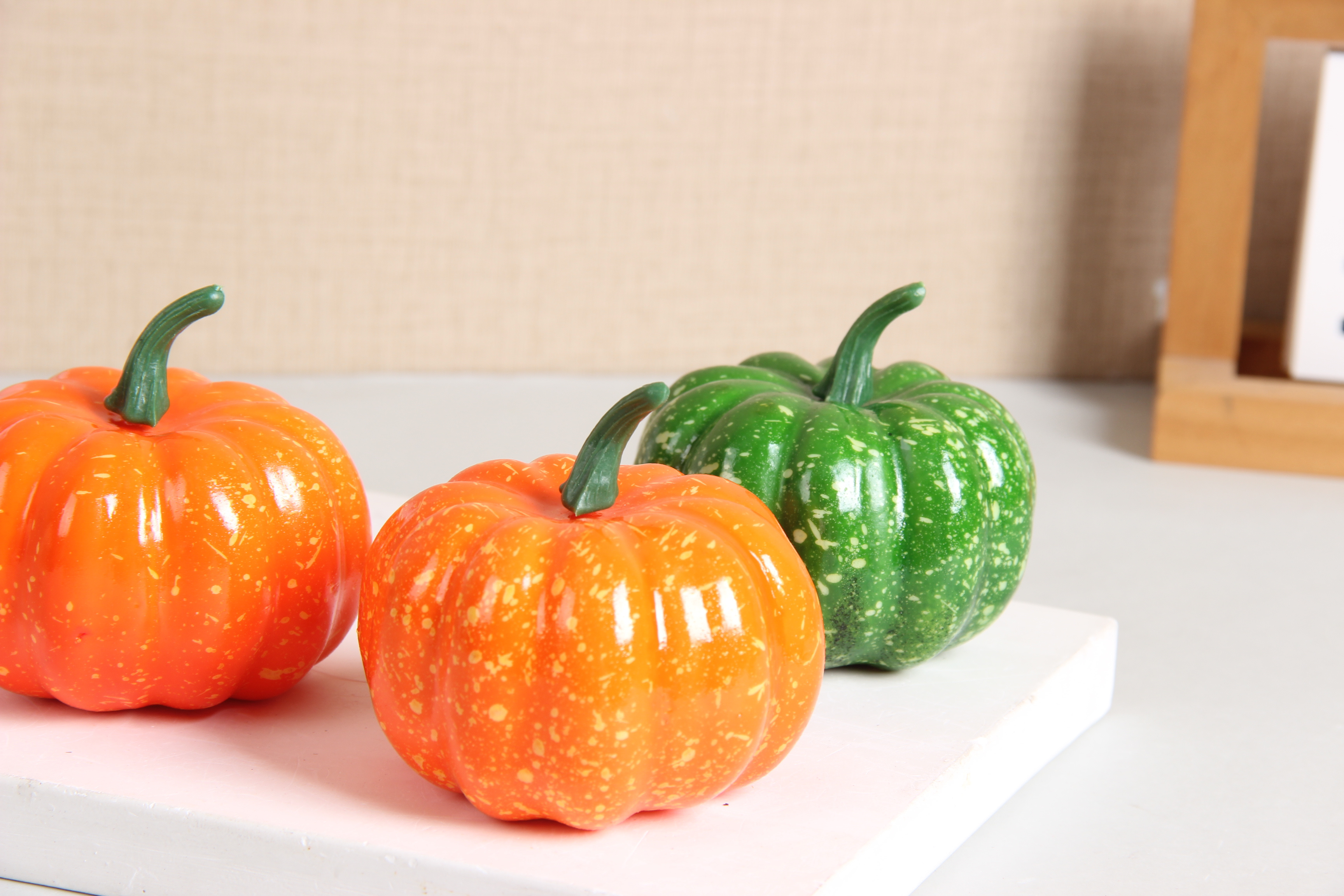 Aydinids 30 Pcs Miniature Pumpkin Mini Resin Pumpkin Fake Fruit Miniature  Vegetables for Halloween Mini House Decor Miniatures Food Kitchen