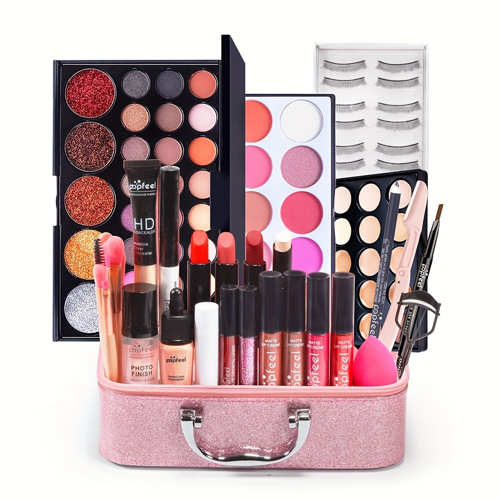 Professional Makeup Kit for Women Full Kit, Makeup Set Cosmetic Make Up Kit  with Makeup Bag Include Eyeshadow Palette Makeup Brushes Set Lipstick Lip