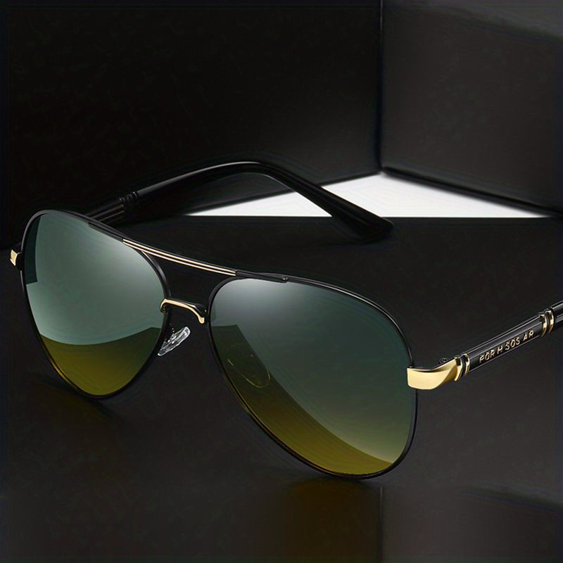 Men's Polarized UV Protection Sunglasses Metal Driving Large Frame Sunglasses, Mens Sunglasses For Men,Aviator Sunglasses Men,sun Glass For Men