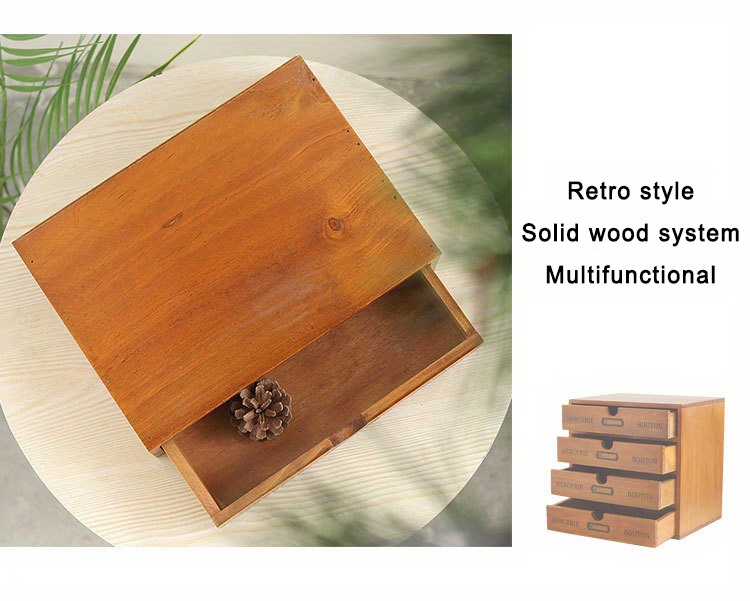 New Retro Drawer Box Square Solid Wood Burnt Paulownia Drawer Box Jewelry  Box Small Packaging Wooden Box For Tea Leaf - Storage Boxes & Bins -  AliExpress