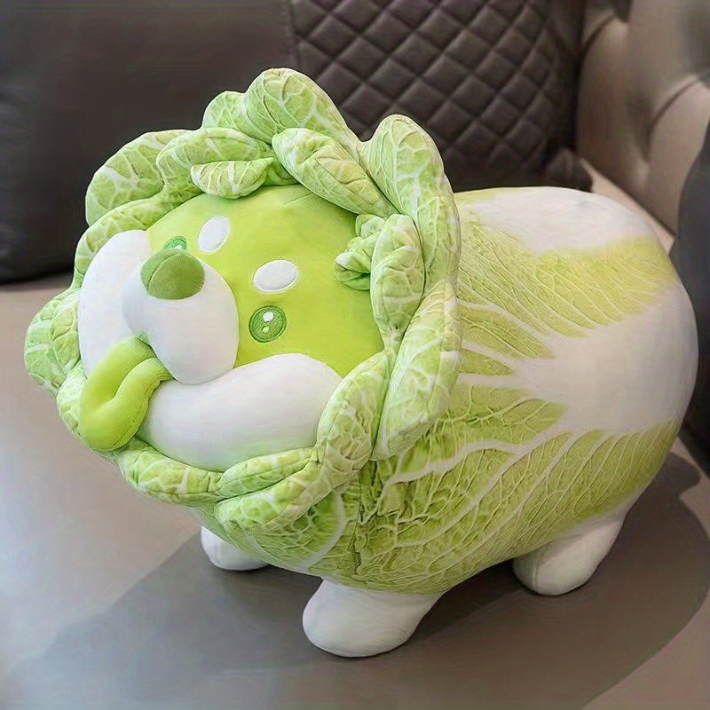 Cute Cabbage Plush Dog Toy Soft And Huggable Vegetable - Temu