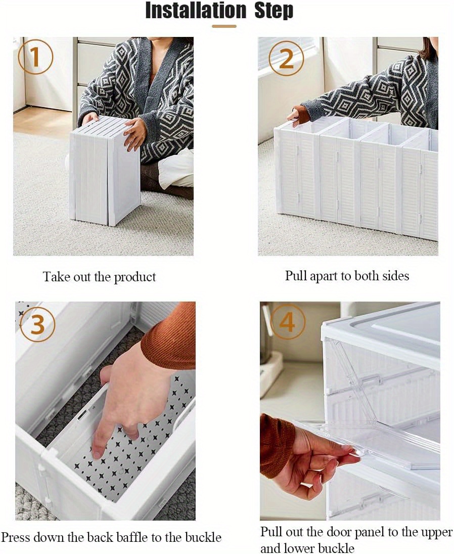 Set de 20 cajas para zapatos transparentes, plegables y apilables – Shopavia