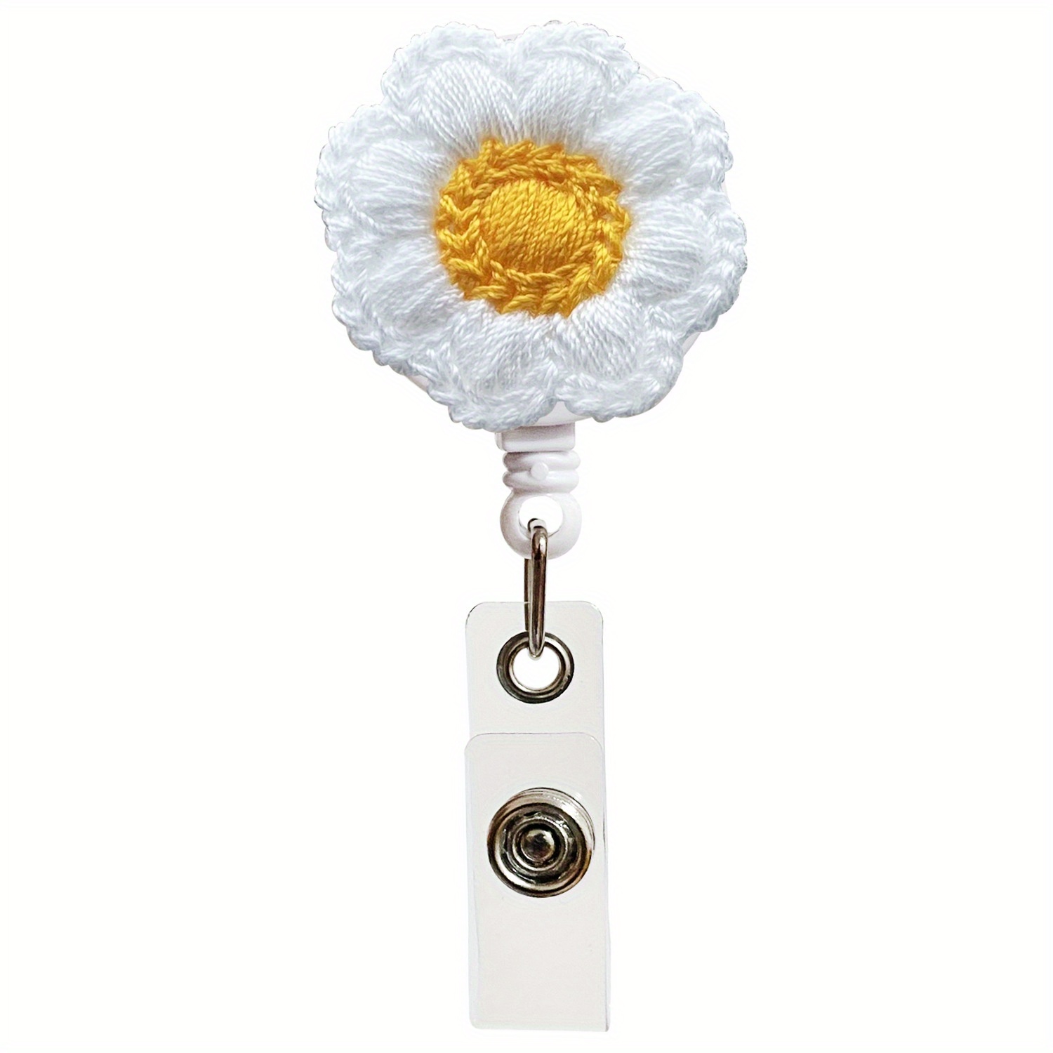 14Pcs Cute Badge Holder Reel Retractable Flower Sunflower Nurse ID