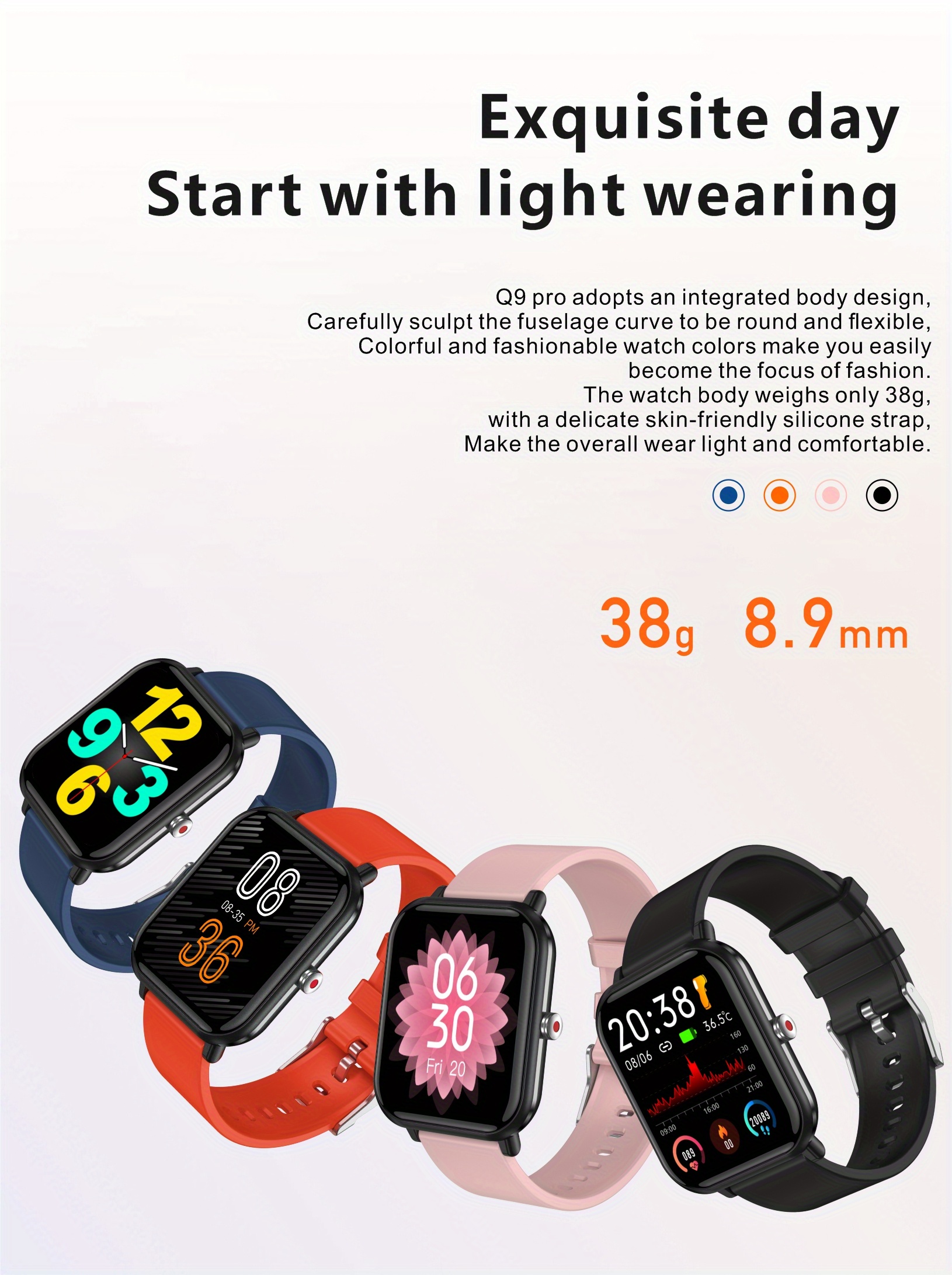Smart Watch Answer Make Call Alexa Built in 4 27cmFitness Tracker With 100 Sport Modes Heart Rate Blood Oxygen Sleep Monitor Fit For Android And IPhone IP68 Waterproof details 1
