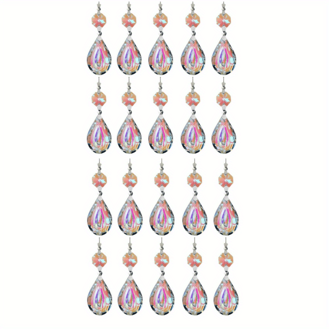 Chandelier Hanging Clear Glass Crystal Crystal Prism Beads - Temu