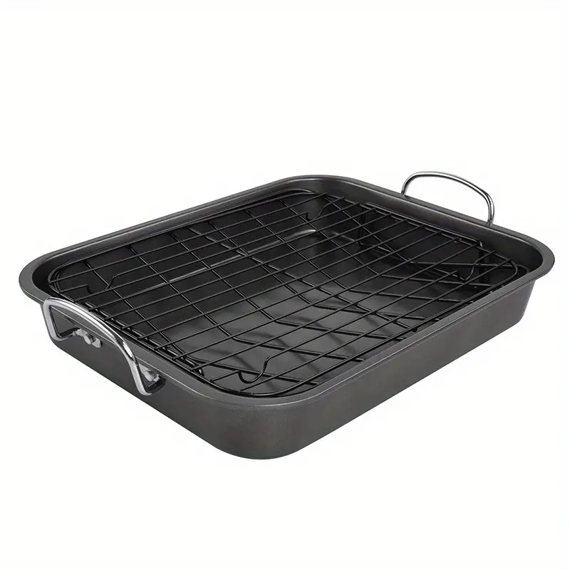 Nonstick Roasting Pan With Rack - Perfect For Turkey, Chicken, And Ham -  Easy To Clean And Dishwasher Safe - Ideal For Home Kitchen Cooking - Temu
