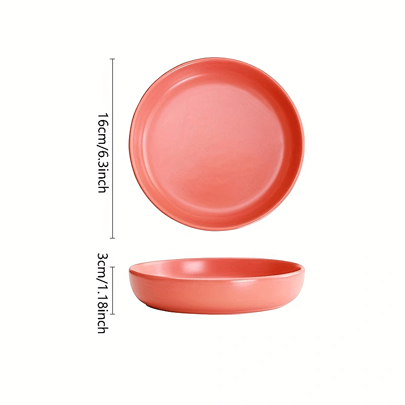 Red Ceramic Pasta Bowls Set, 32 Ounce Soup Bowls, Set of 6, Large