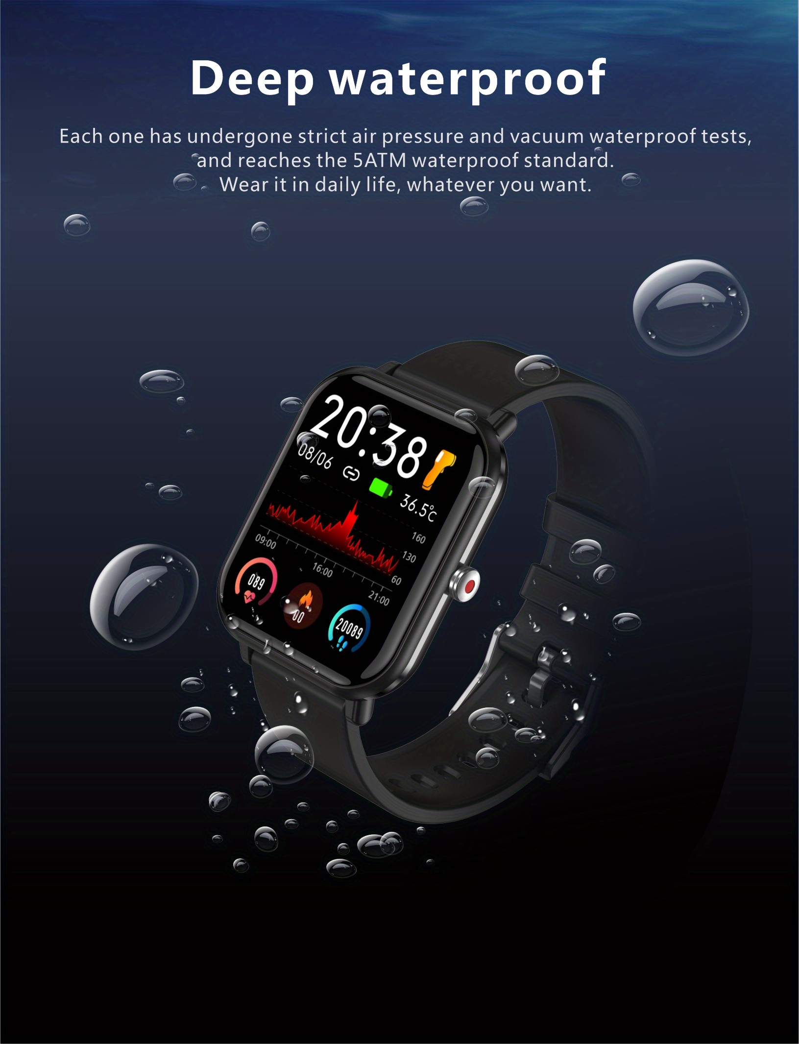 Smart Watch Answer Make Call Alexa Built in 4 27cmFitness Tracker With 100 Sport Modes Heart Rate Blood Oxygen Sleep Monitor Fit For Android And IPhone IP68 Waterproof details 7