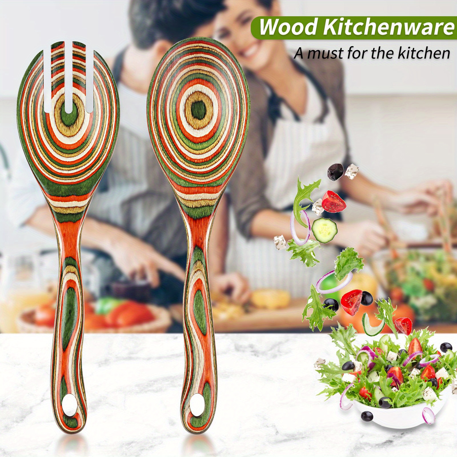 Confezione 8 Cucchiai Legno Cucinare Set Utensili Cucina - Temu Italy