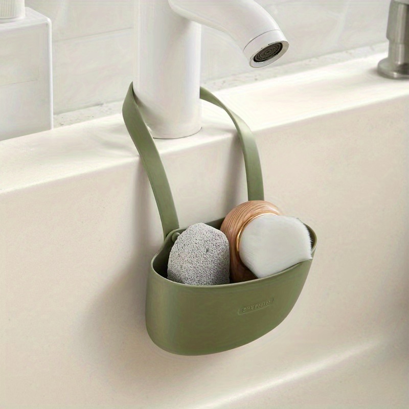 1pc Bathroom Single Hook Hanging Basket For Sink Storage And Bedside  Shelving Stackable Shower Caddy Organizer