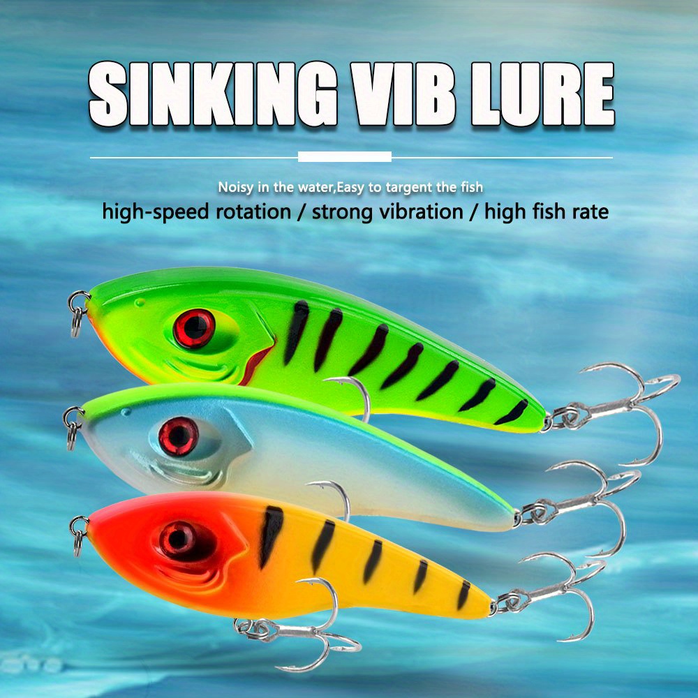 1pc Sinking Jerkbait, Saltwater Fishing Lure, Slow Sinking Vibration Hard  Bait For Bass Pike And Catfish