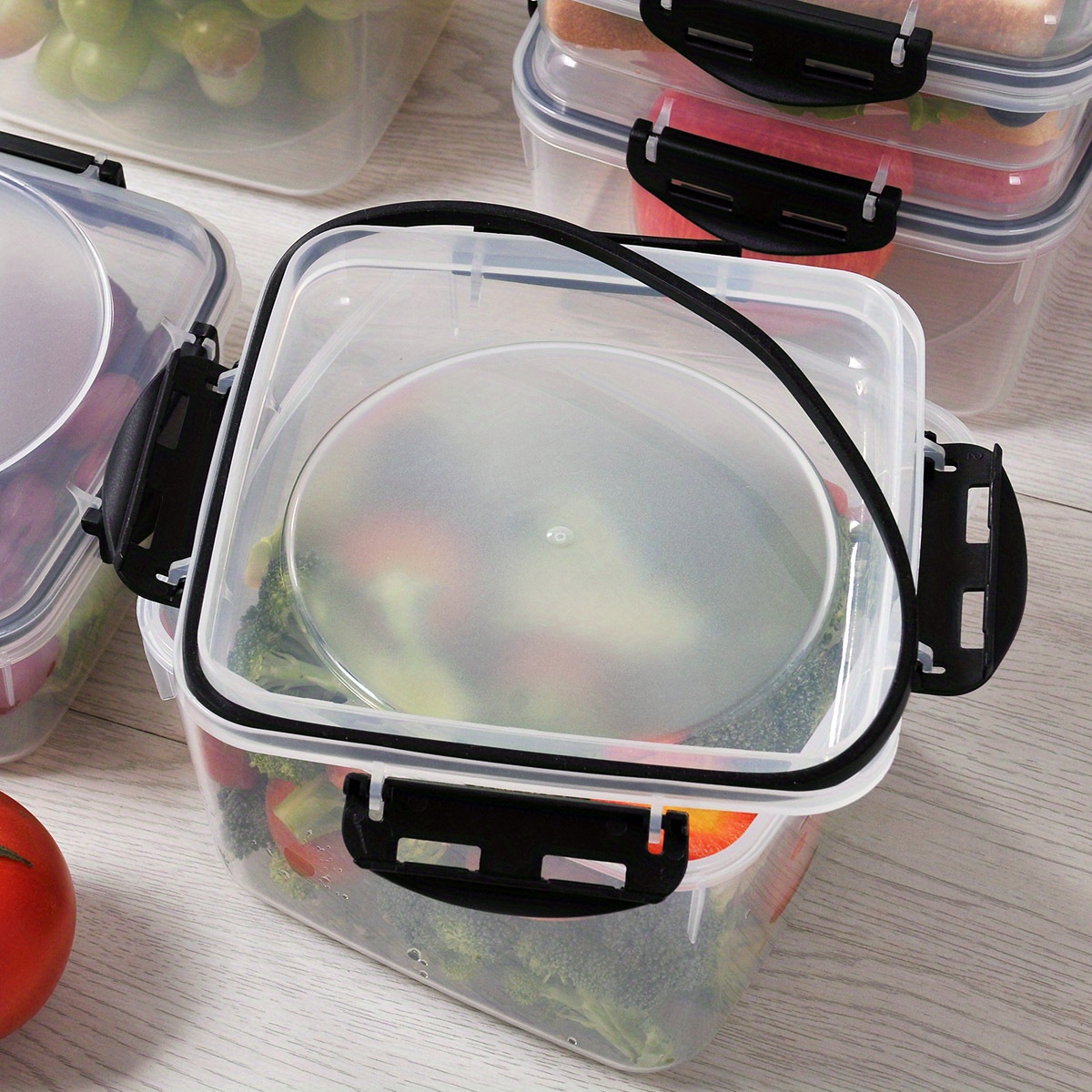 Large Capacity Storage Box, Clasp Detachable Design Storage Container,  Thicken Airtight Food Storage Clear Boxswith Lids, Plastic Bpa Free  Waterproof Pantry Organization And Storage For Bulk Food Dry Food Cereal,  Home Organization 