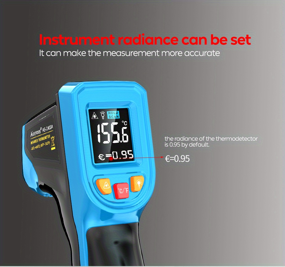 High-precision Infrared Thermometer Temperature Industrial Thermometer  Water Temperature Oil Temperature Kitchen Baking Oil Temperature Meter -  Temu