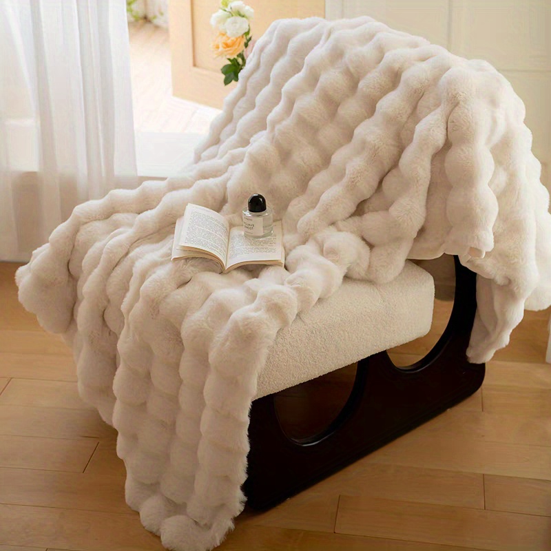 1pc Soft and Cozy Plush Blanket for Travel, Sofa, Bed, and Home Decor -  Perfect Gift for Family and Friends