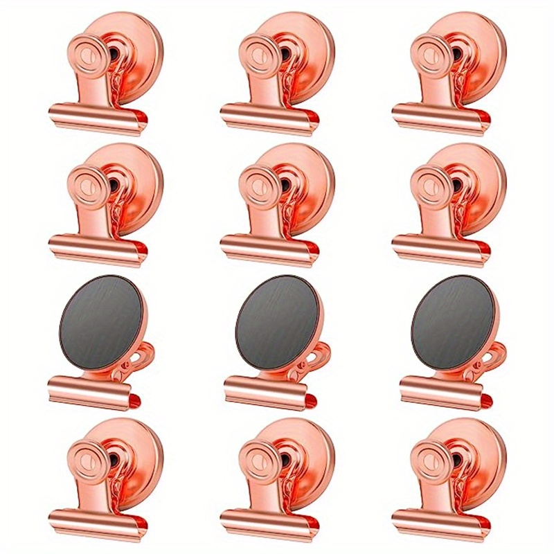 20 Pack Magnetic Clips Fridge Magnets with Clips, Refrigerator Magnet  Clips, Magnet Clips for Whiteboard on Home& Office (Rose Gold) 