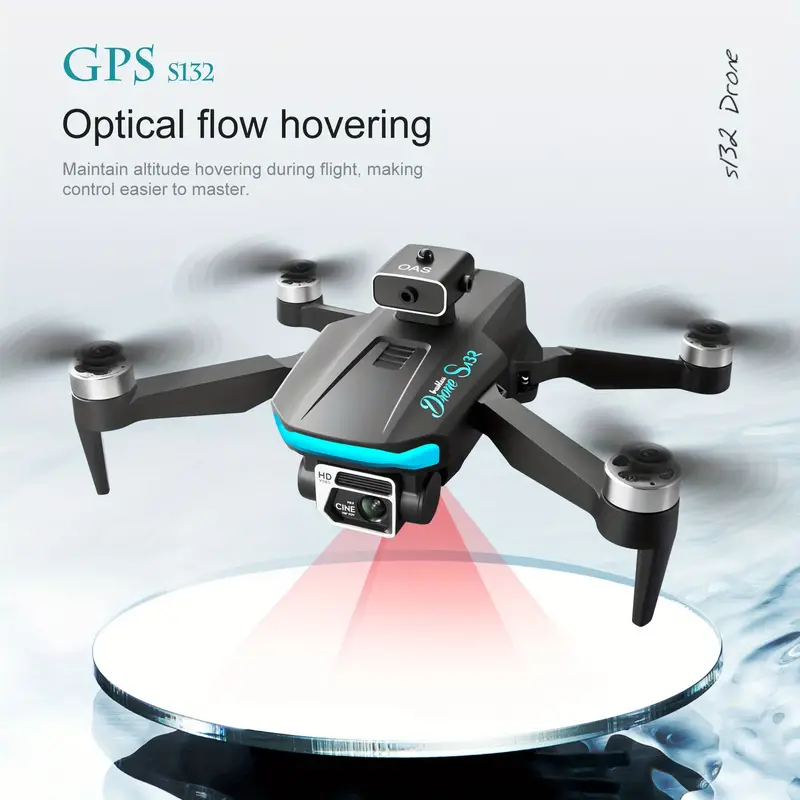 gps positioning aerial photography drone s132 2000m control range brushless motor optical flow positioning 5g wifi transmission obstacle avoidance perfect toy gift for adults kids details 8