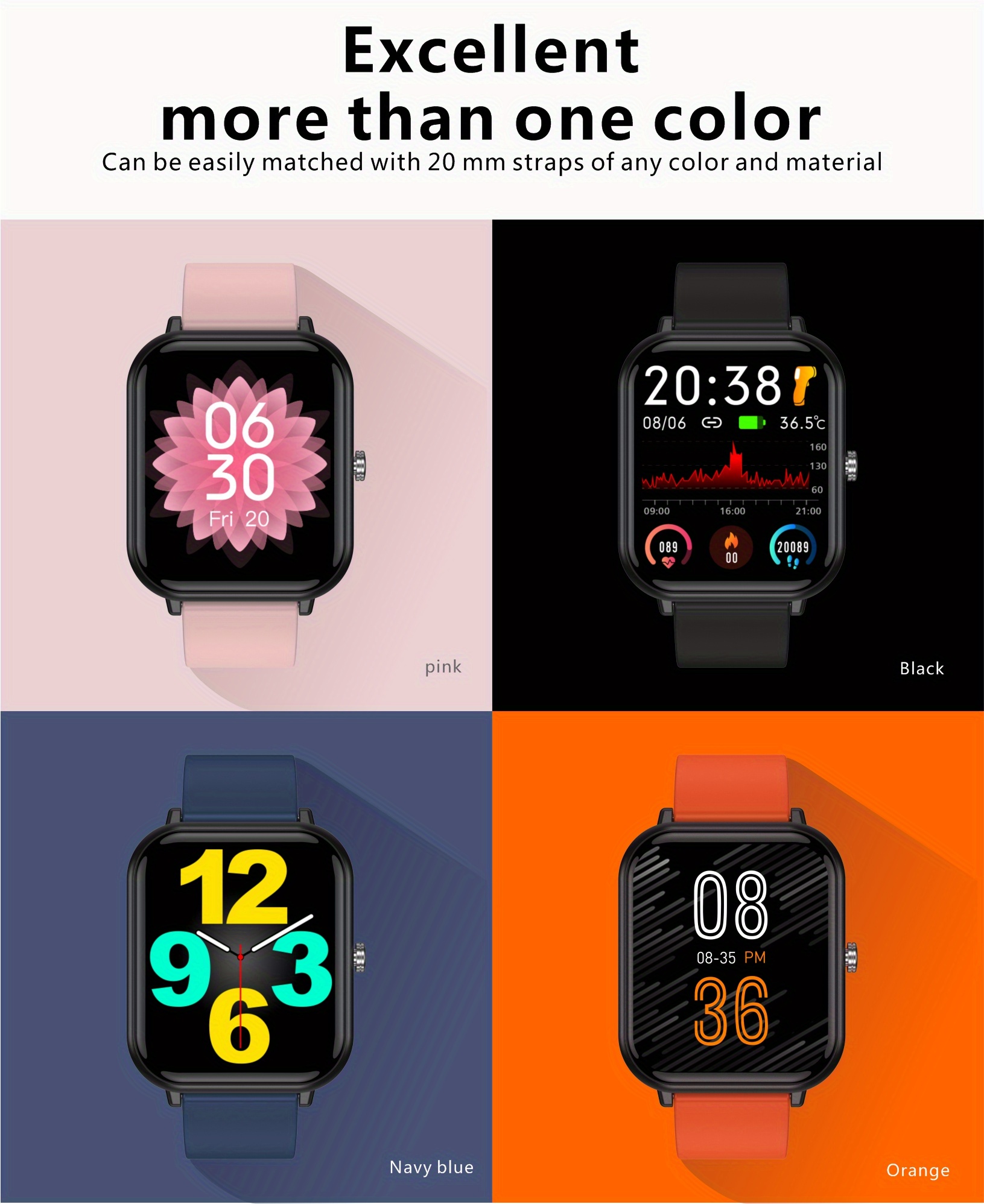 Smart Watch Answer Make Call Alexa Built in 4 27cmFitness Tracker With 100 Sport Modes Heart Rate Blood Oxygen Sleep Monitor Fit For Android And IPhone IP68 Waterproof details 10