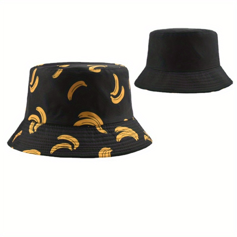 cappello da pescatore con stampa a banana dei cappello da sole