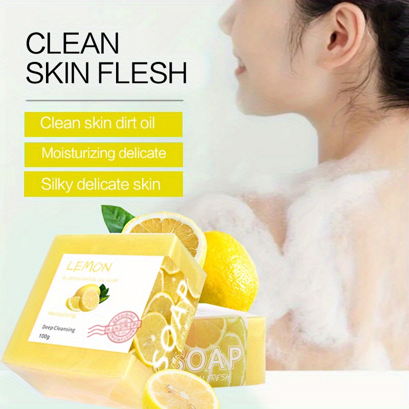 bamboo charcoal lemon soap african soap handmade soap bamboo charcoal soap deep cleansing facial body moisturizing care skin care soap for men women details 1