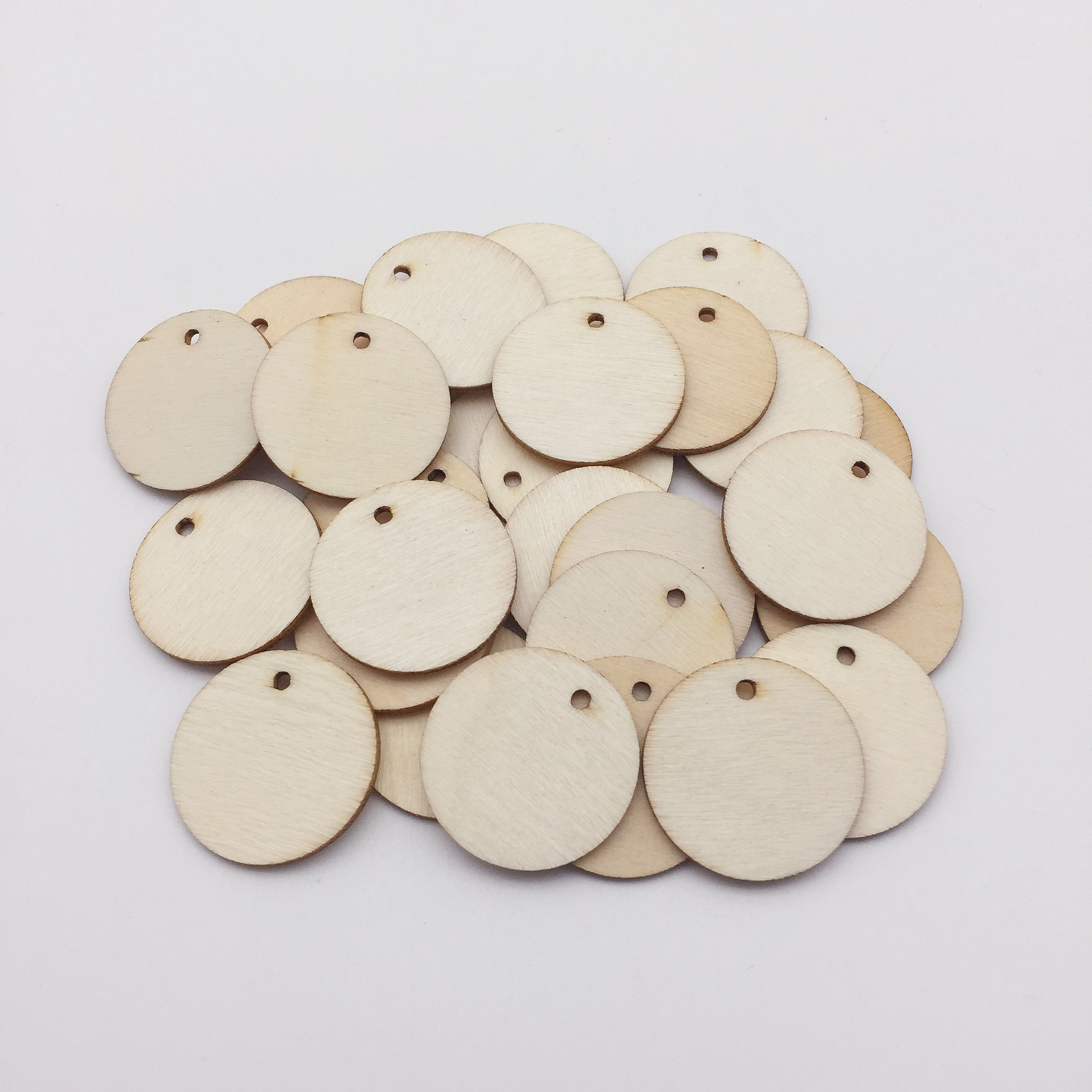 Wood Circles Wood Discs Blank Wooden Round Natural Wooden - Temu