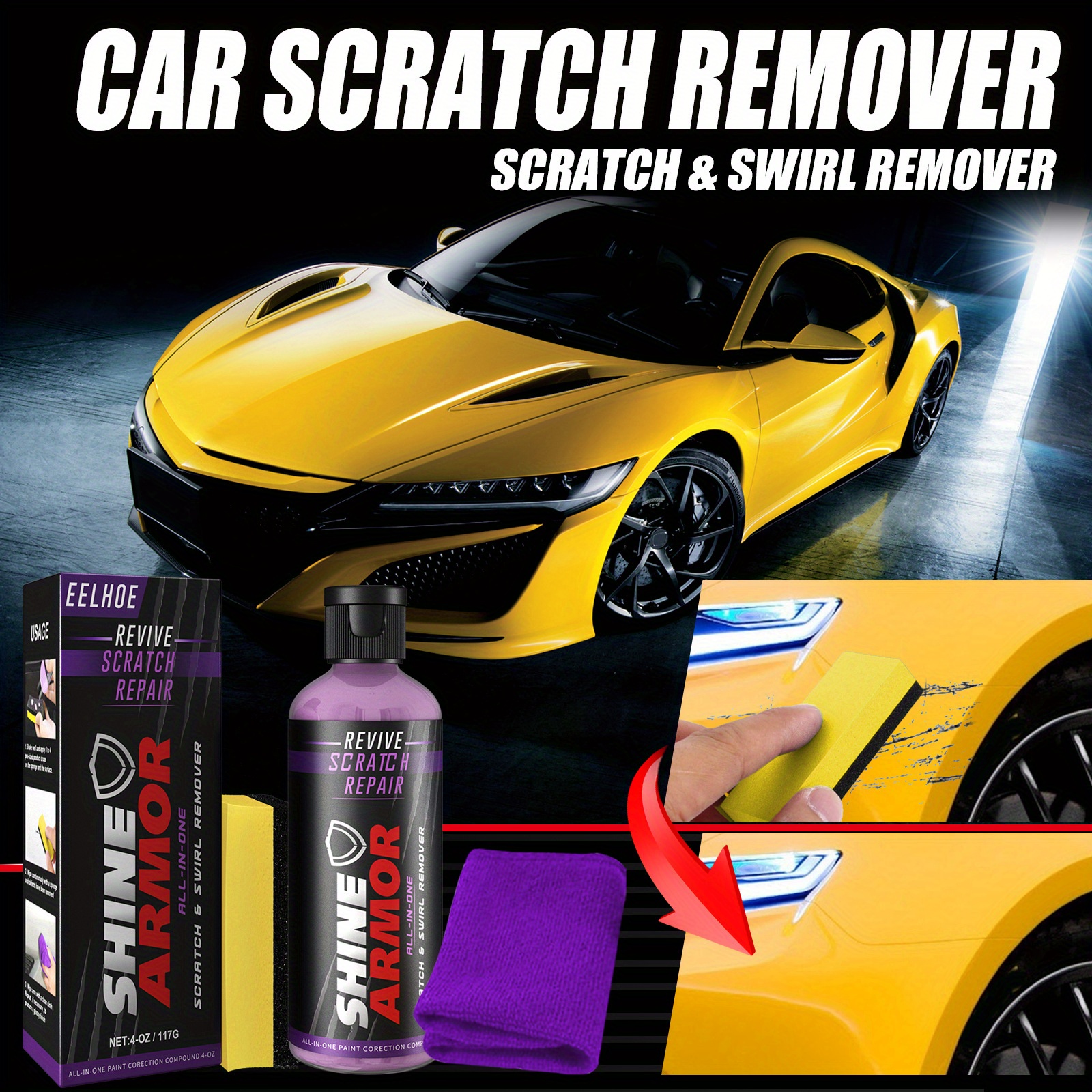 Car Scratch Repair Polish Cleaning Tools Fill Styling - Temu