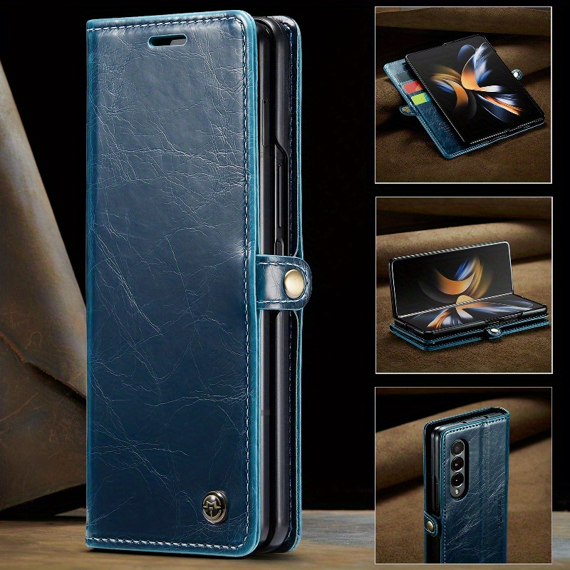 For Samsung Galaxy Z Fold 4/3/2 Magnetic Flip Wallet Leather Case Cover