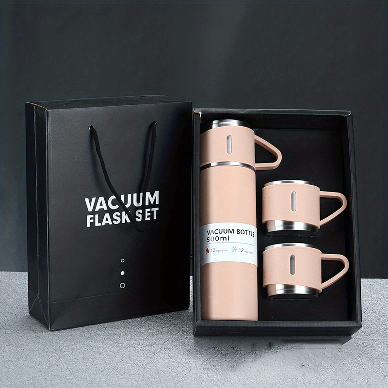 Stainless Steel Thermal Cup With Gift Box Set Double Layer - Temu