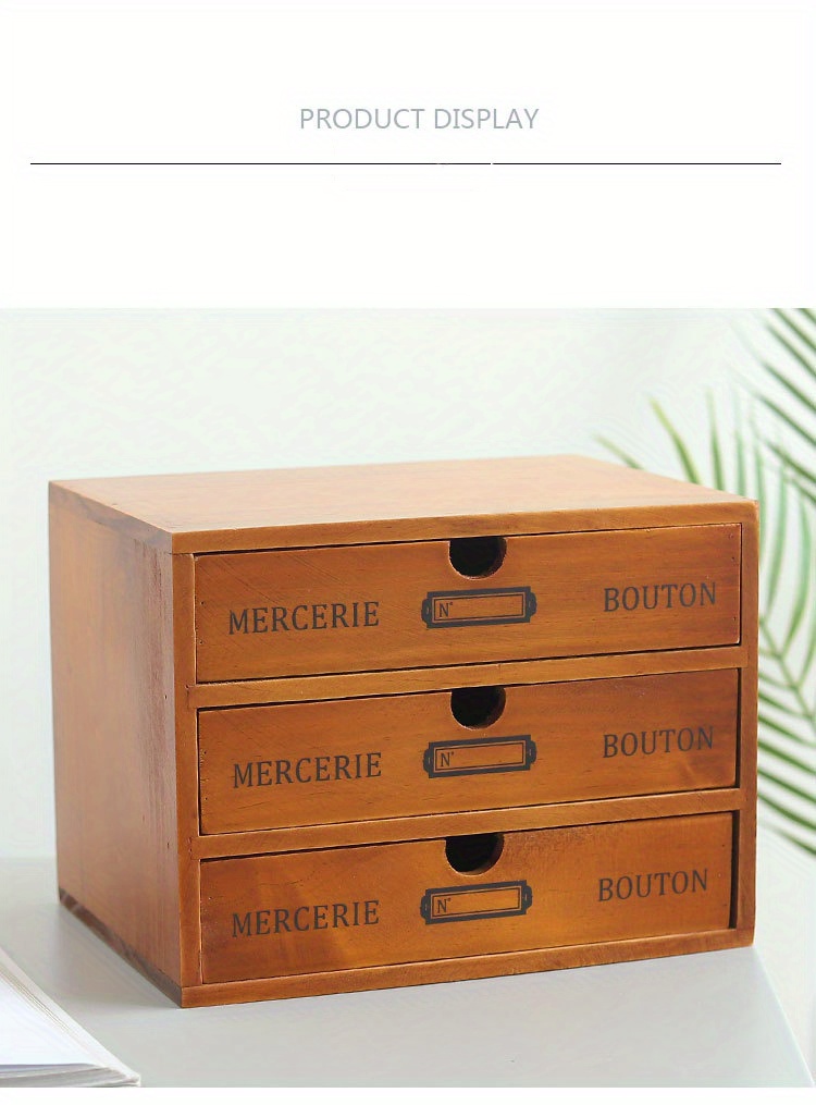 Stackable Vintage Wooden Storage Box  2-Drawer Wood Cabinet Table Top –  Primo Supply l Curated Problem Solving Products