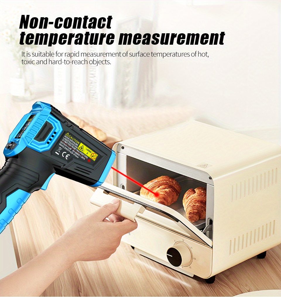 High-precision Infrared Thermometer Temperature Industrial Thermometer  Water Temperature Oil Temperature Kitchen Baking Oil Temperature Meter -  Temu