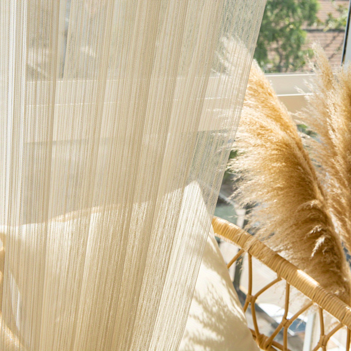 1pc - Style Sheer Curtain That A Luxurious Ambiance And Plays With Light In Home Decor