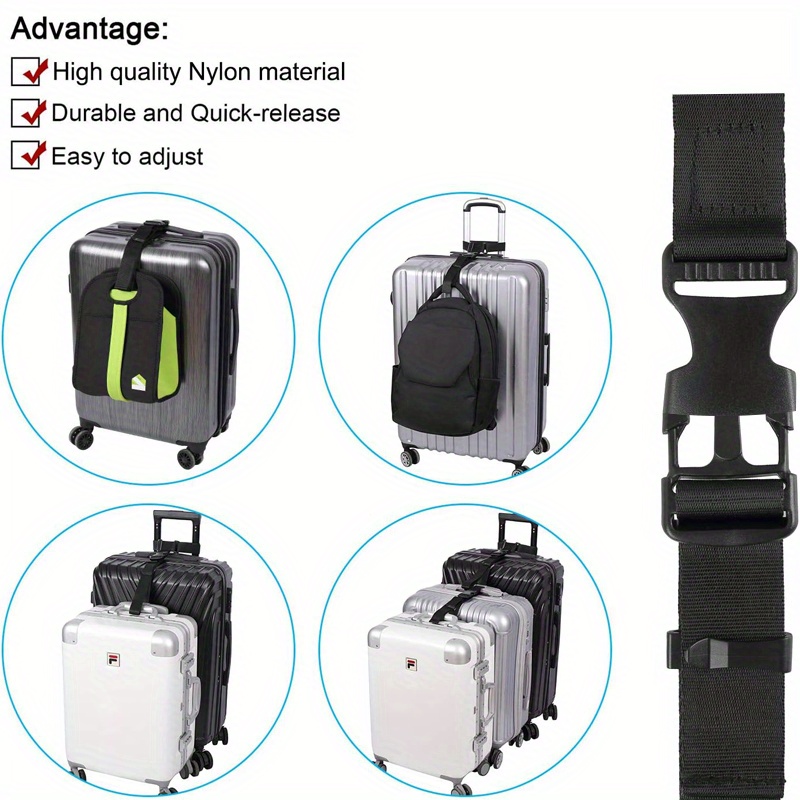 Vigorport Luggage Connector Straps,Add A Bag Suitcase Strap Belt,Luggage Clip Link,Multi A