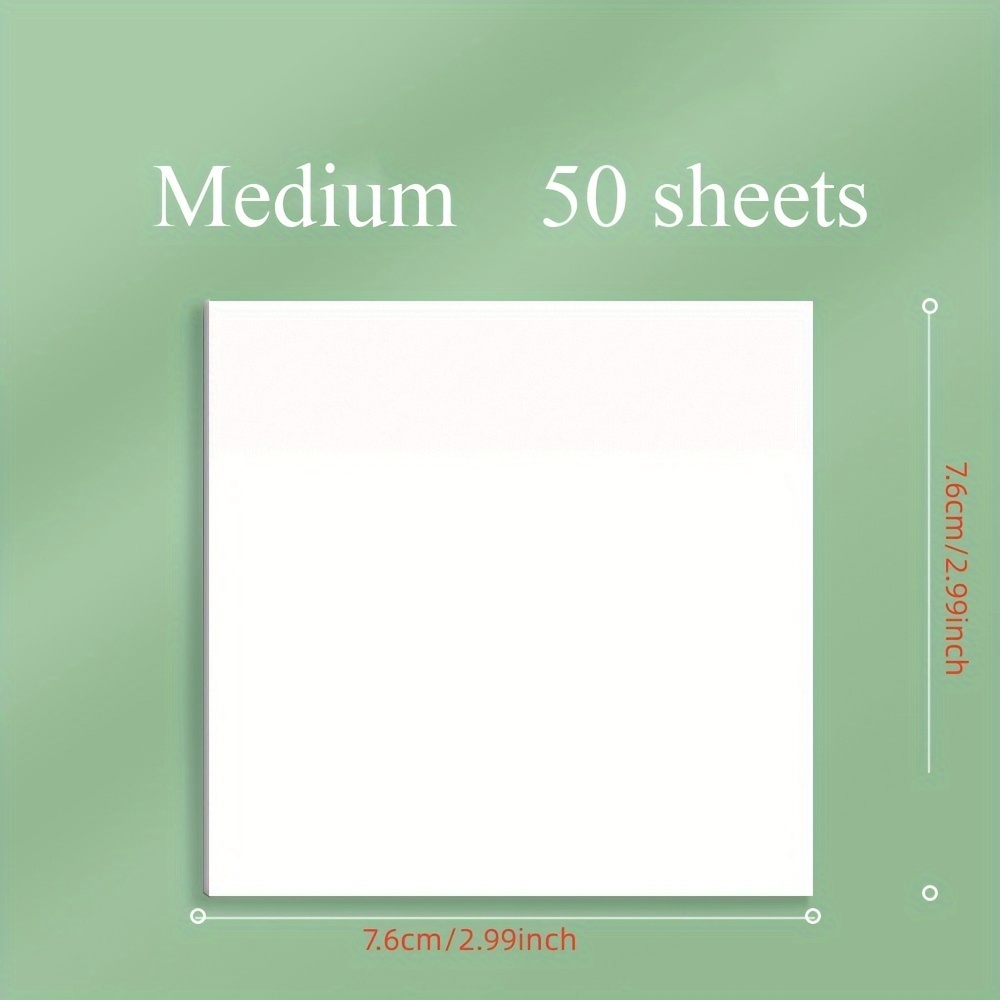 50 Sheets Transparent Sticky Notes, Suitable for Notebooks, Diaries, School Stationery Supplies, Office Supplies, Large/medium/small