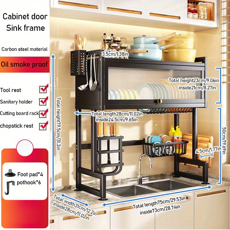 36 Storage Solutions That'll Organize Very Specific Spaces  Dish rack  drying, Kitchen storage solutions, Kitchen sink storage