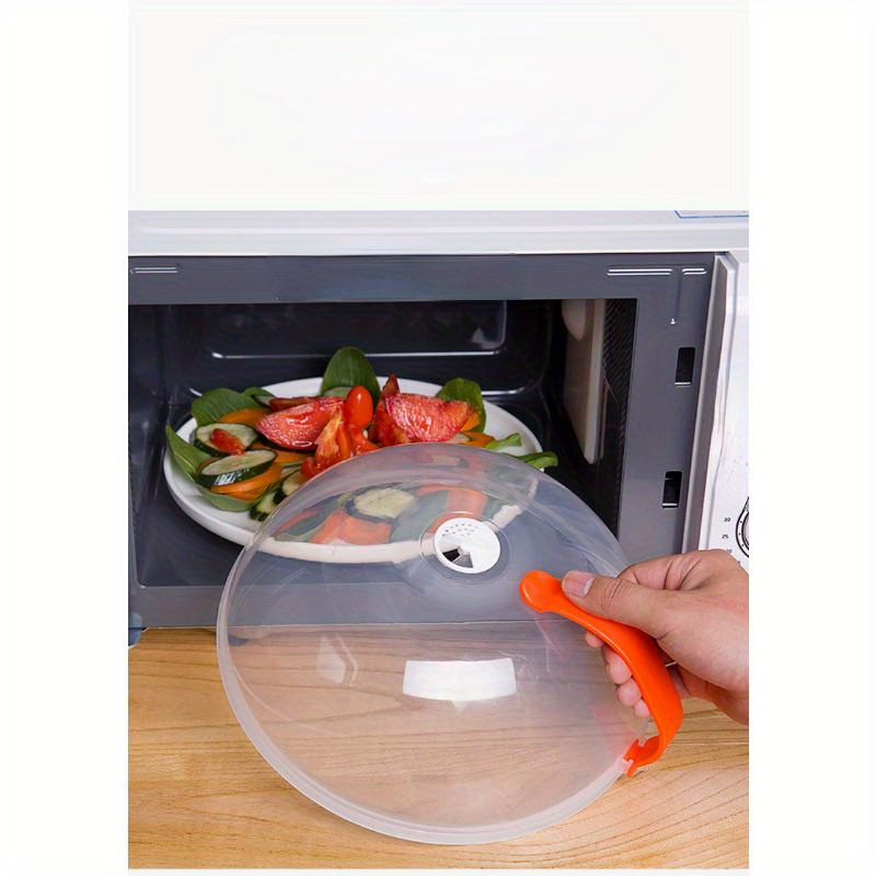 Transparent Food Cover, Microwave Splatter Cover, Microwave Splash Guard  With Steam Mouth Fresh-keeping Cover, Kitchen Accessories - Temu