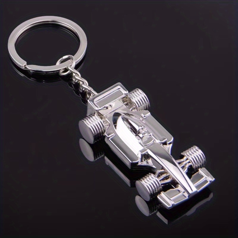 TEMU 1 llavero colgante con forma de coche deportivo de moda, accesorio, llavero colgante de aleación de de metal de anime