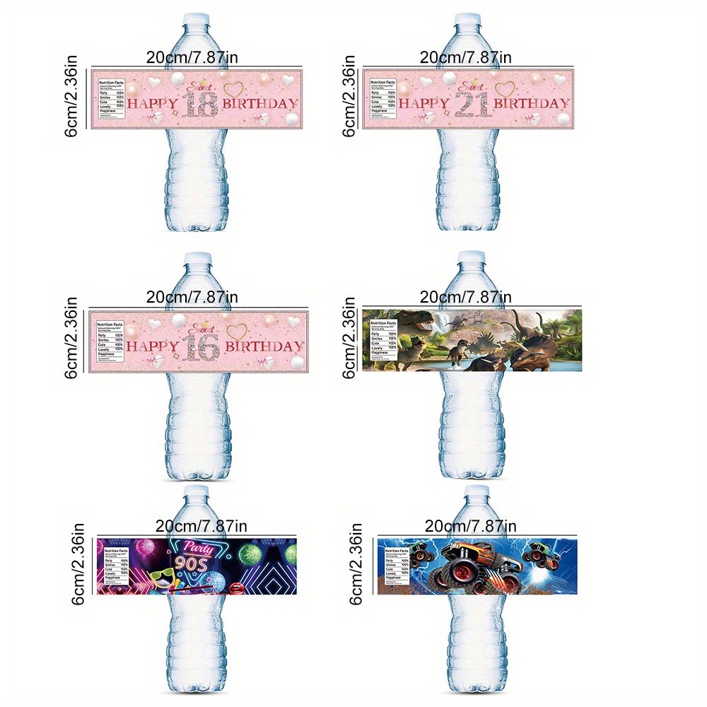 Spot Birthday Party Water Bottles Special Mineral Water Temu