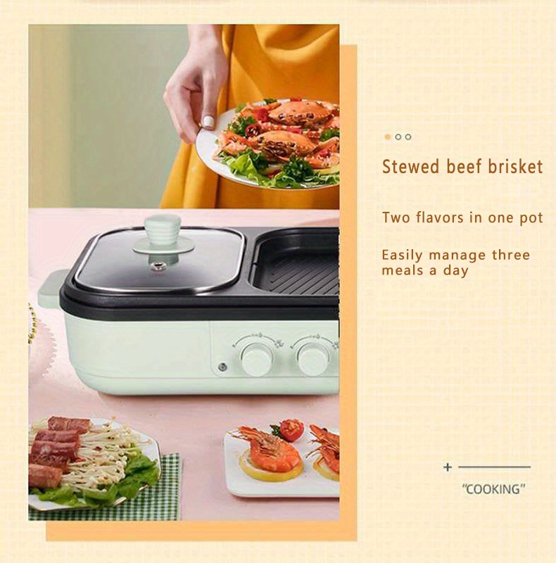 Shabu-shabu-roasting Pot Home Multi-functional Cooking Pot Shunde Small  Appliances Electric Grill Pan Barbecue Oven - Temu