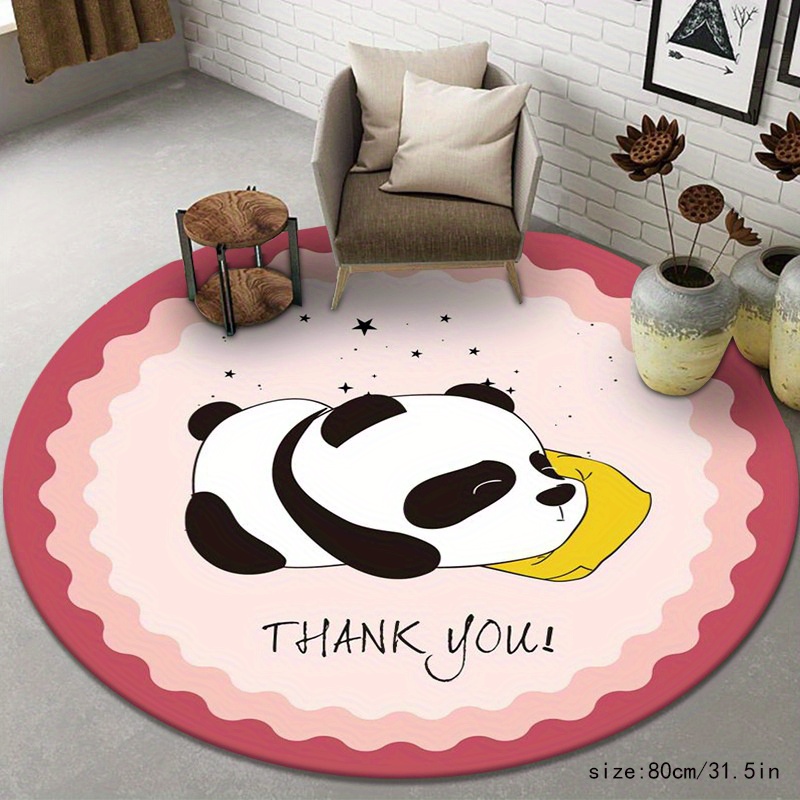 Cartoon Printed Round Carpet Cute Cartoon Pattern Area Rug - Temu Australia