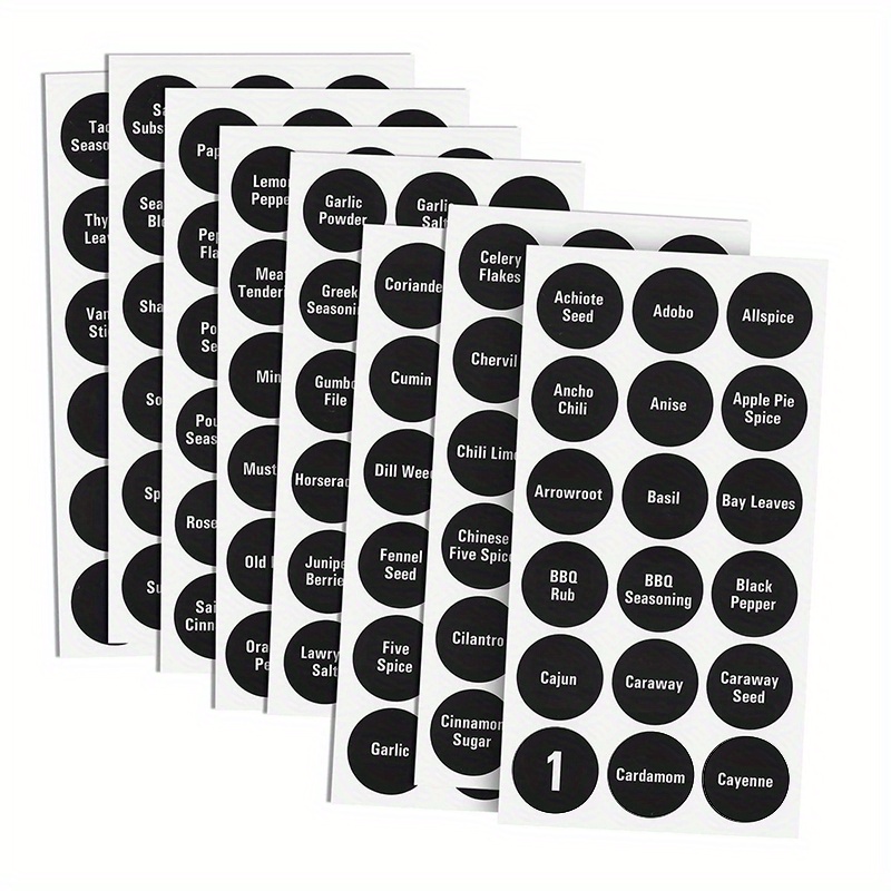 Étiquette de D'épices,144 PCS Epices Autocollantes Etiquettes Collantes  Étiquettes de Pot d'herbes et d'épices Rondes Etiquettes de Conteneur de  Garde-Manger Pots de Stockage de Cuisine 1.5 Pouces : :  Fournitures de bureau