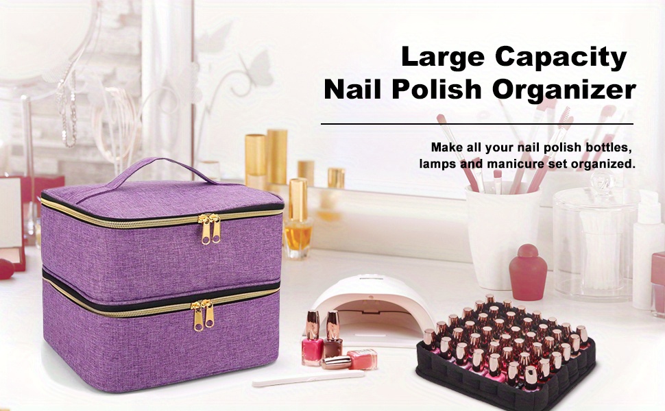 Organizer Smalti Unghie Borsa Cosmetici Portatile A Doppio - Temu