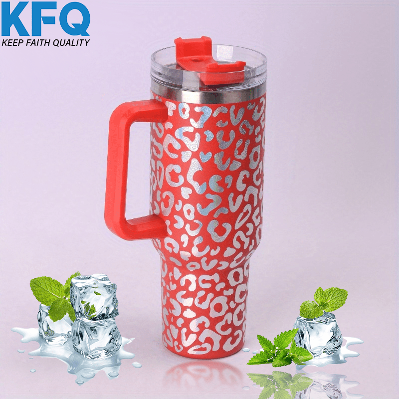 Leopard Print Water Bottle Double Vacuum Insulated Tumbler - Temu