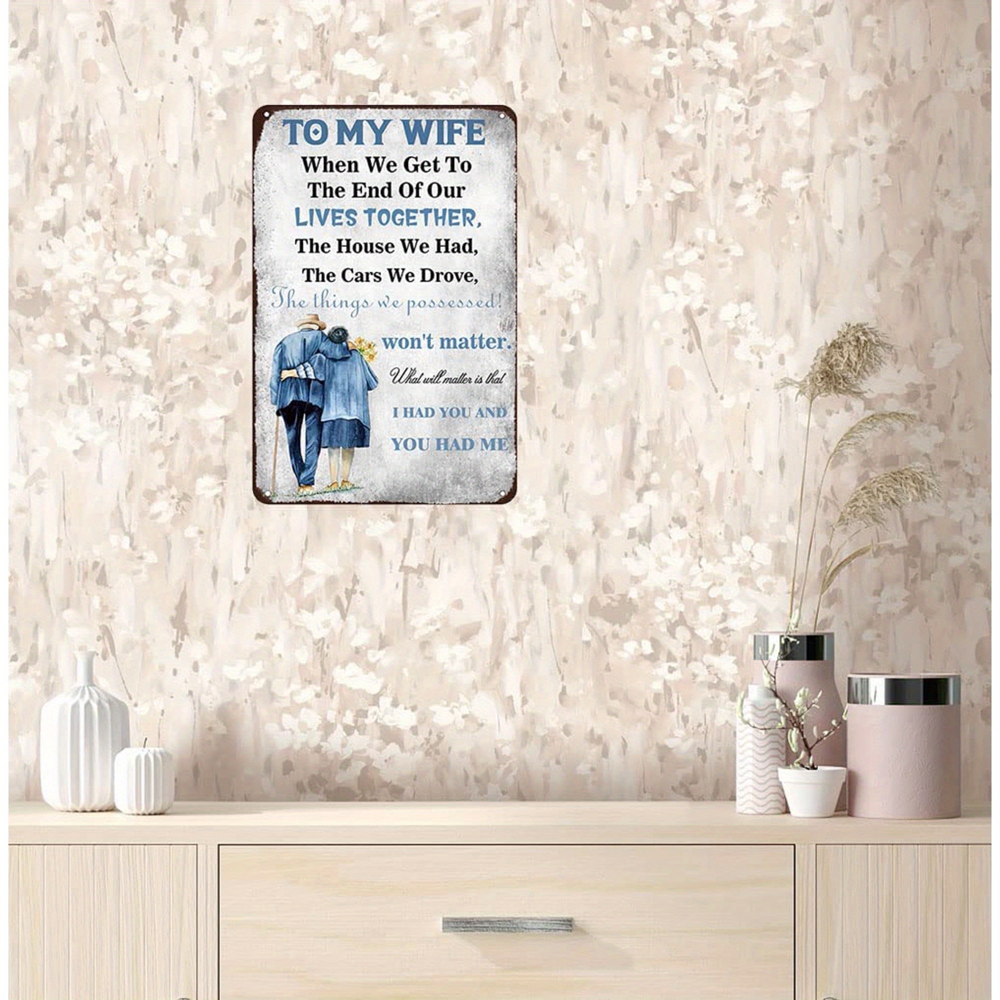 Wife Tin Sign Retro Art Poster Decora Wife Family Room Wall Temu