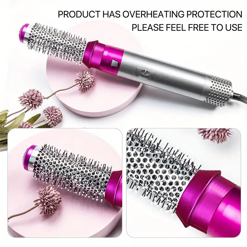 electric hair dryer brush 3 in1 5 in 1 negative ions blow dryer comb hair styler hairdryer hair blower brush details 2