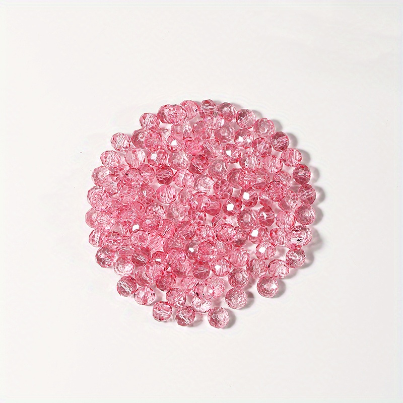 Bright Red Imitation Crystal Beads Faceted Round Loose - Temu