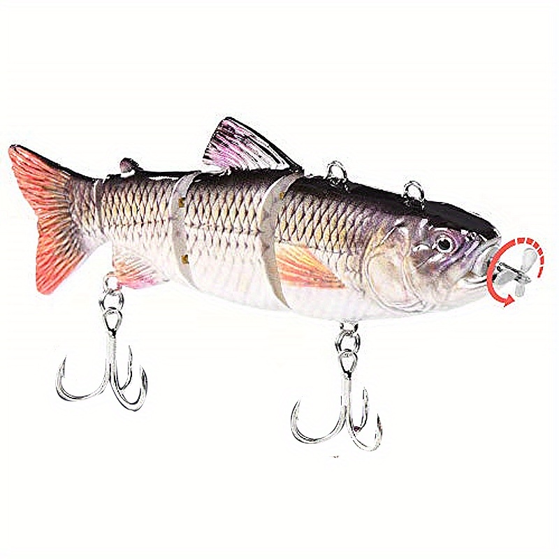  Robotic Swimming Fishing Bait Electric Lures 3.5 USB  Rechargeable LED Light Wobbler 4-Segement Multi Jointed Swimbait Hard Lures  Fishing Tackle : Sports & Outdoors