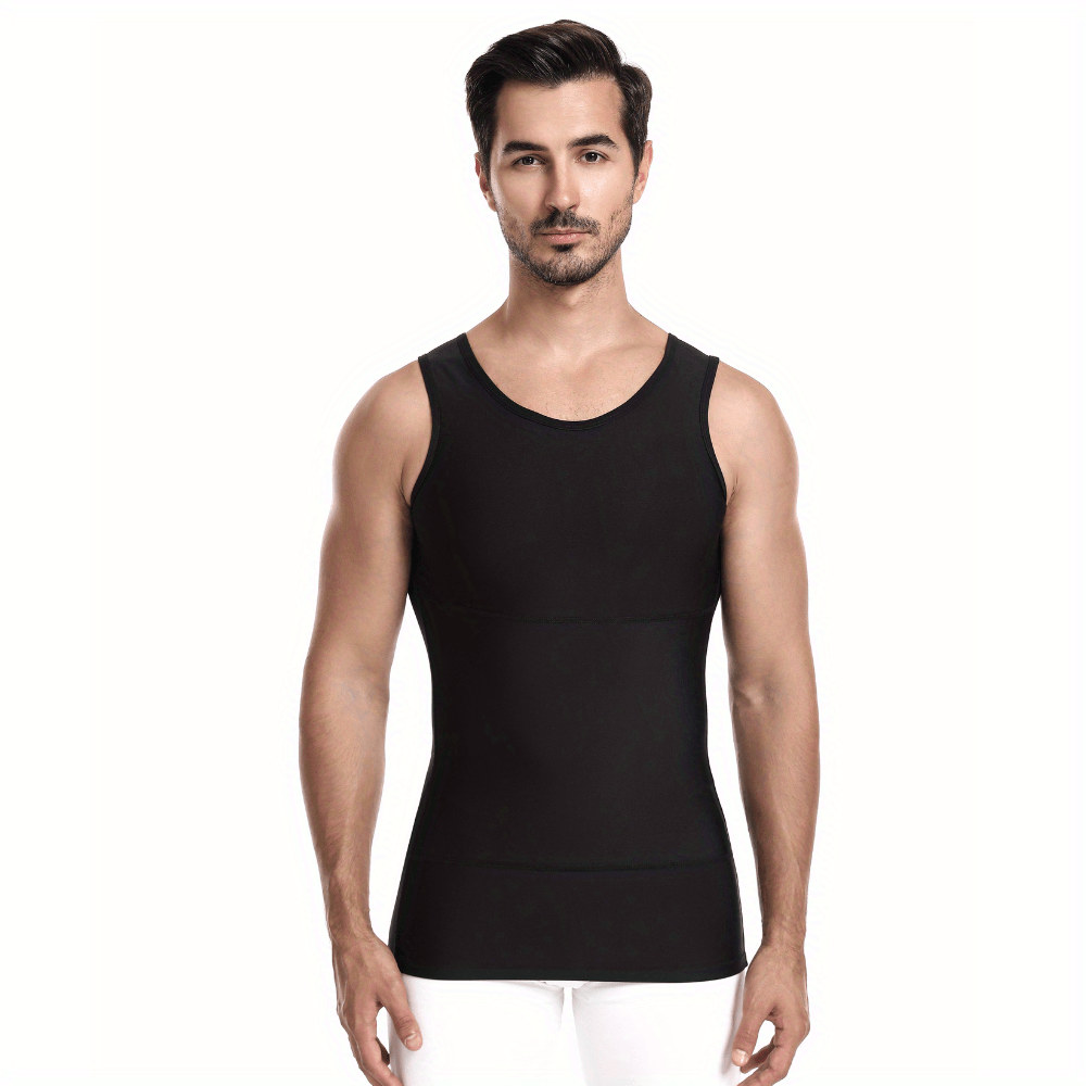 Men Compression Shirt Slimming Body Shaper Vest Tummy Control Shapewear  Abdomen Undershirt Gym Workout Tank Top (