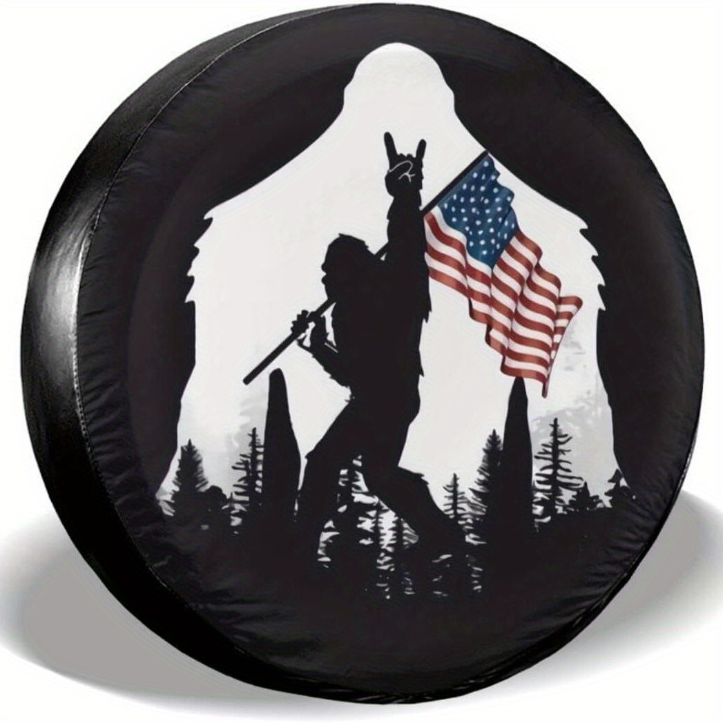 American Flag Spare Tire Cover Waterproof Sun Protection Fit For Trailers,  Rv, Suv, Off-road Vehicle, Camper, And Trucks Black Temu Canada